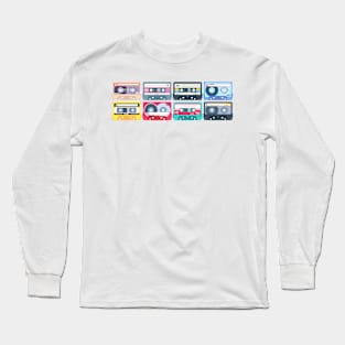 Retro Music Cassette Tapes Long Sleeve T-Shirt